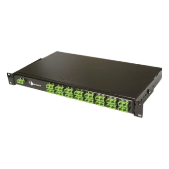 Splitter PON Tipo Panel / 1x32 / Conectores SC/APC / 1UR / 19" Rack (482.6mm) / -40°C a +85°C / Negro