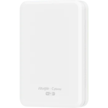 Access Point Wi-Fi 7 / Doble Radio 2.4 GHz + 5 GHz / 3.57 Gbps / 5 Puertos Gigabit / PoE-in y PoE-out / Montaje en Pared y Caja de Conexiones / Gestión Cloud / RG-CAP72-WP / Línea Cybrey