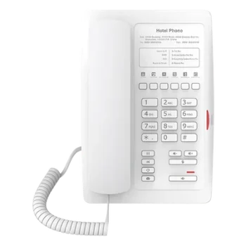Teléfono IP para Hotelería / 6 Teclas Programables / PoE 802.3af / 2 Puertos Ethernet / Pantalla Gráfica Personalizable
