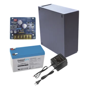 Kit Fuente de Poder con Batería de Respaldo / Salida 12 VCC 2.5 A / Batería AGM 4.5 Ah / Protección Sobretensión y Cortocircuito / Gabinete Interior