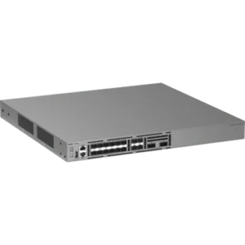 Switch 10G / 12 Puertos SFP+ 1G/2.5G/10G / 4 Puertos SFP28 10G/25G / 2 Puertos QSFP+ 40G / Capacidad 600 Gbps / Reenvío 446.4 Mpps / CPU Quad Core ARMv8 Cortex-A72 / 1 RU / Alimentación AC / Línea Cybrey