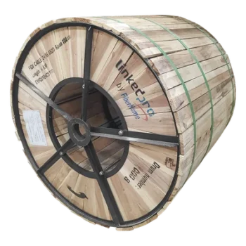 Fibra Óptica Aérea Figura 8 / 24 Hilos Monomodo G.652D / Span 100 m / 4 km / Loose Tube / HDPE