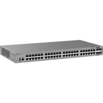 Switch de Acceso Gigabit / 48 Puertos 10/100/1000BASE-T / 4 Puertos SFP+ 1GE/2.5GE/10GE / Capacidad 176 Gbps / Capa 3 / VSU / 1 RU / Alimentación Fija AC / Línea Cybrey