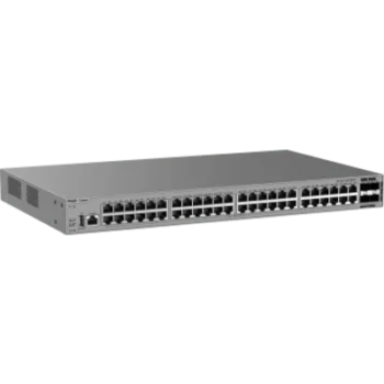 Switch de Acceso Capa 3 / 48 Puertos Gigabit PoE+ / 4 Puertos SFP 2.5GE Uplink / 116 Gbps / 86.304 Mpps / PoE 370W / VSU / Protección contra Sobretensiones 10 kV / Ventiladores Redundantes / Línea Cybrey
