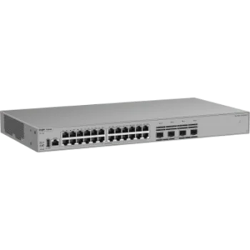 Switch de Acceso Capa 3 / 24 Puertos Gigabit PoE+ / 4 Puertos SFP 2.5GE / 370W PoE / VSU / OSPF / RIP / Protección contra Sobretensiones 10kV / Ventilador Fijo / Línea Cybrey
