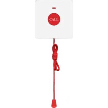 Botón de Emergencia Inalámbrico / 433 MHz / Alcance 80 m (262 ft) / IP65 / Cordón 2 m (6.5 ft) / 100,000 Activaciones / Batería 12V