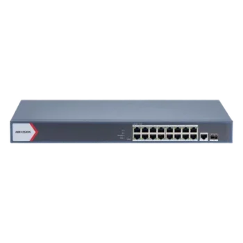 Switch PoE+ Administrable / 16 Puertos Gigabit / 1 Puerto Uplink Gigabit / 1 Puerto SFP / 230 W / Alcance Extendido 300 m (984.3 ft)