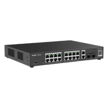 Switch PoE Administrable / 16 Puertos Gigabit PoE+ / 2 SFP 1Gb / 250W / 40 Gbps / Gestión en la Nube