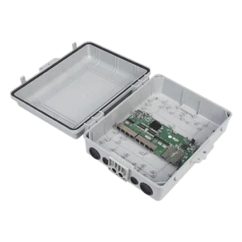 Switch PoE Inverso / 7x PoE In 24V / 1x PoE Out 24V 1A / 2x SFP / IP67 / 20 Gbps / 10.8x9.5x5.1 in