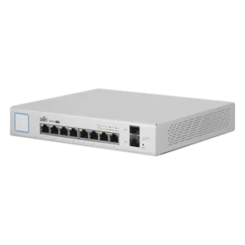 Switch UniFi Administrable de 8 Puertos Gigabit PoE+ 802.3at/af y PoE Pasivo 24V.
