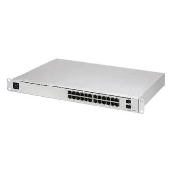 Switch Capa 3 / 24 Puertos Gigabit RJ-45 / 2 Puertos 10G SFP+ / 88 Gbps / 1U Rack / 1.43 x 11.63 x 17.42 pulgadas