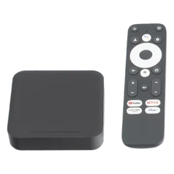 STB 4K Android con Google TV / Alto Rendimiento / Conexión Wi-Fi y por Cable / Control Remoto Bluetooth / Salida HDMI