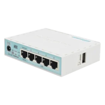 (hEX) RouterBoard, 5 Puertos Gigabit Ethernet, 1 Puerto USB y versión 3