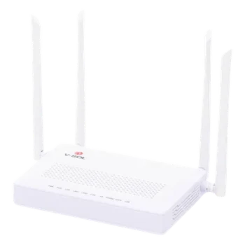 ONU Dual GPON/EPON / Wi-Fi AC Doble Banda / 4 Antenas 5 dBi / 2x LAN Gigabit / 1x FXS / 1x CATV / 12V 1A / 0 a 55°C