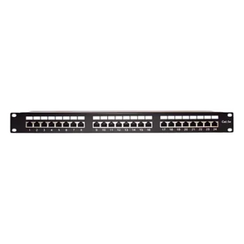 Panel de Parcheo / 24 Puertos / Cat5e STP Blindado / Rack 19" / 0.48 m
