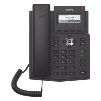Teléfono IP / 2 Líneas SIP / Pantalla LCD 128x48 / Audio HD G.722 y Opus / Conferencia 3 Vías / PoE 802.3af / OpenVPN / Soporte EHS