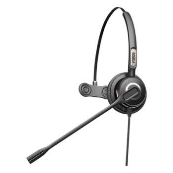 Diadema monoaural con tecnología antishock para teléfonos IP FANVIL y Polycom con micrófono de cancelación de ruido, larga durabilidad
