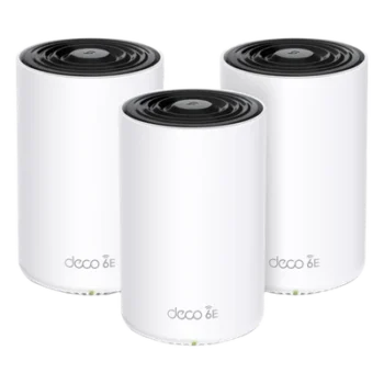 Sistema Mesh Wi-Fi 6E / Triple Banda AXE5400 / Cobertura Completa 3 Unidades / 1 Puerto 2.5G + 2 Puertos 1G / 4 Antenas MU-MIMO 2x2 / Administración App