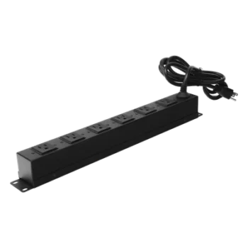 Tomacorriente multiple horizontal para rack de 19in, 6 contactos (THE0040092001001)