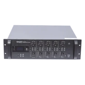 Mezclador Amplificador de Audio - 4 zonas de 240W RMS Hasta 960W | 4 Canales | 5 Entradas | MP3 Tuner USB/SD | 1 Entrada de Micrófono