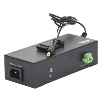 Inyector PoE industrial / Con UPS No-Break / Cuenta con 2 Puertos Gigabit (1 PoE 24/48V pasivo) / Salida DC 12V