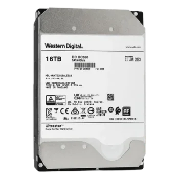 Disco Duro Enterprise 16 TB / Wester Digital (WD) / Serie Ultrastar / Recomendado para Data Center y NVRs de Alta Capacidad / Alto Performace