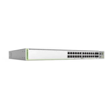 (GS980MX/28) Switch Stack L3, 24 puertos 10/100/1000-T, 4 Puertos SFP+ 10G, Fuente de poder fija