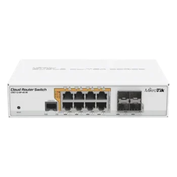 Switch PoE Administrable L3 / 8 Puertos Gigabit RJ45 / PoE 802.3af/at y Pasivo / 4 Puertos SFP 1 Gbps / 160 W / 12 Puertos Independientes