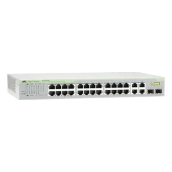 Switch WebSmart / 24x FE 10/100 Mbps / 2x GE 10/100/1000 Mbps / 2x SFP Gigabit Combo / 12.8 Gbps Switching Fabric