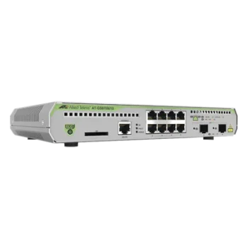 Switch Administrable Capa 3 / 8 Puertos RJ-45 10/100/1000 Mbps / 2 Puertos SFP Gigabit / 20 Gbps Switching Fabric / 1U Rack / 1.08 x 0.75 x 0.14 ft