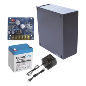 Kit Fuente de Poder con Batería de Respaldo / 12 Vcc / 1.5 A / 4.5 Ah / Gabinete Interior 221 x 191 x 83 mm (8.7 x 7.5 x 3.3 in)