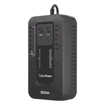 UPS de 350 VA/255 W, Topología Standby con Modo Ahorrador ECO, Entrada 120 Vca NEMA 5-15P, Con 8 Tomas NEMA 5-15R