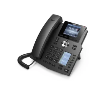 Teléfono IP Empresarial / 4 Líneas SIP / 2 Pantallas LCD / 6 Teclas BLF/DSS / Puertos Gigabit / PoE / Conferencia 3 Vías