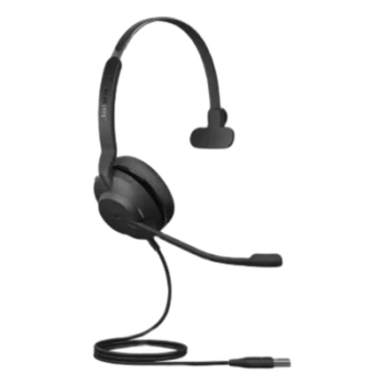 Auricular Mono UC / Aislamiento Acústico Viscoelástico / Doble Micrófono con Reducción de Ruido / Altavoces 28 mm / USB-A con Adaptador / Indicador de Ocupado