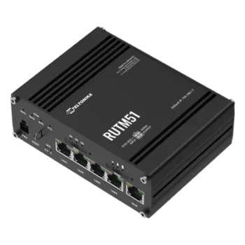 Router Industrial 5G LTE con 2 Ranuras SIM/ 5 Puertos Gigabit/ Wi-Fi con Doble Banda/ Soporta VPN Servidor-Cliente/ Compatible con RMS