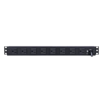 PDU Básico Rack / 8 Salidas NEMA 5-15R Traseras / 15 Amp / 120 Vca / 1UR / Cable 4.5 m (14.8 ft)