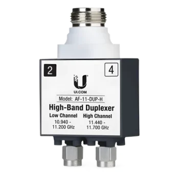 Duplexer / 11 GHz Banda Licenciada / Alta 10.940-11.200 GHz y 11.440-11.700 GHz / PoE 50VDC / SMA+N-Type / -40 a 55°C