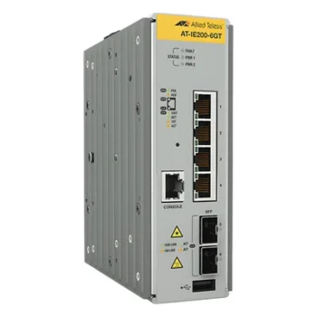 Switch Industrial Administrable Capa 2 / 4 Puertos Gigabit + 2 SFP / 8.93 Mpps / -40°C a 75°C / 12-48 VDC / 1.8 x 6.3 x 5.3 in