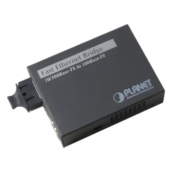 Convertidor de medios 100 Mbps UTP/fibra óptica Mono-Modo hasta 15 Km, conector SC