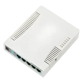 RouterBoard, 5 Puertos Gigabit Ethernet, 1 Puerto USB, WiFi 2.4 GHz 802.11b/g/n, Antena de 2.5 dbi hasta 1W de potencia