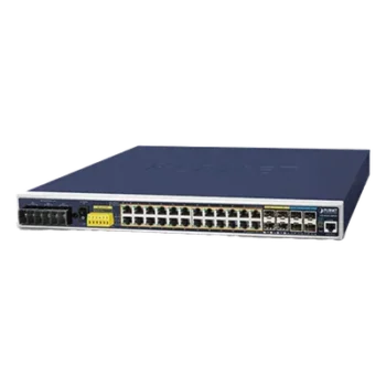 Switch Industrial Capa 3, 24 Puertos Gigabit PoE 802.3af/at, 4 Puertos SFP 1 G, 4 Puertos SFP de 10 G