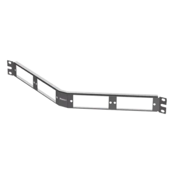 Patch Panel de Fibra Óptica, Para 4 Placas Acopladras FAP o FMP, Angulado, Color Negro, 1UR