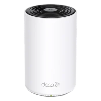 Router Inalámbrico MESH Interior para Hogar / Triple Banda Wi-Fi 6E AX5400 Mbps / 3 Puerto Gigabit WAN/LAN / 4 Antenas Internas / Administración Mediante la App Deco (iOS, Android) / Protección HomeShield