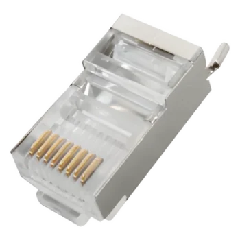 Conector RJ45 Blindado / Cat5e / FTP-STP / Pin a Tierra / Paquete 100 pzas