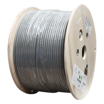 Bobina de Cable Blindado F/UTP / Cat6A / 4 Pares / 10GBase-T / CM / 305 m (1000 pies) / Gris