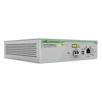 Convertidor de medios Gigabit Ethernet PoE+ a fibra óptica, conector LC, multimodo (MMF), distancia hasta 550 m