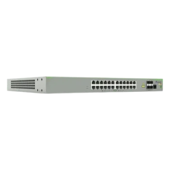 Switch PoE+ Administrable CentreCOM FS980M, Capa 3 de 24 Puertos 10/100 Mbps + 4 puertos SFP, 375 W