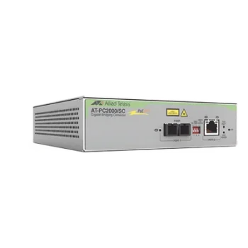 Convertidor de medios Gigabit Ethernet PoE+ a fibra óptica, conector SC, multimodo (MMF), distancia hasta 550 m