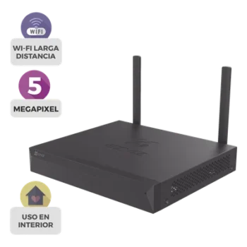NVR Inalámbrico IP / 8 Canales / 5 Megapixel (3K) / Wi-Fi 100 m (328 ft) / HDMI y VGA / H.265 / 8 TB
