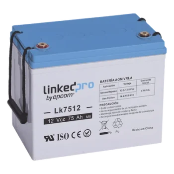 Batería de Respaldo AGM-VRLA / 12 V / 75 Ah / Terminales T3 / UL Certificada / Libre de Mantenimiento